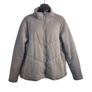 Three Dots Women's Gray Quilted Comfy Coat Jacket Size XL NWT